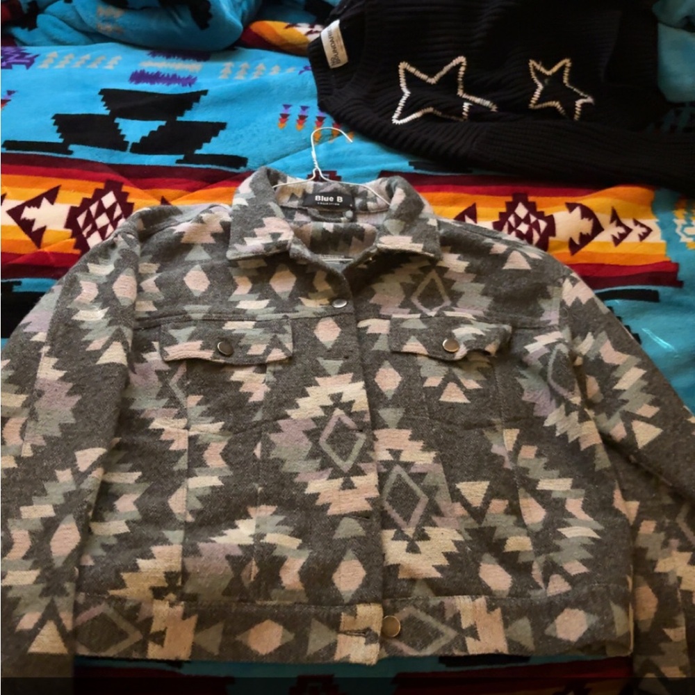 Rue21 Gray Patterned Women's Jacket - image 1